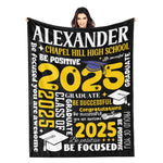 Personalized Custom Class of 2025 Graduation Star Blankets - Graduation Gifts