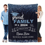 Personalized Glitter Quicksand Name Blanket - Graduation Gift