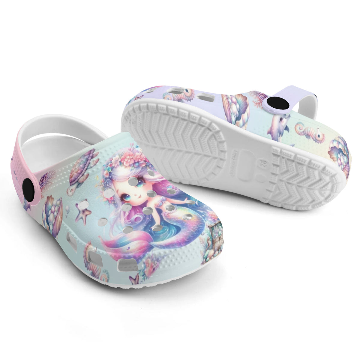 Custom Name Little Mermaid Kid's Slippers/Sandals