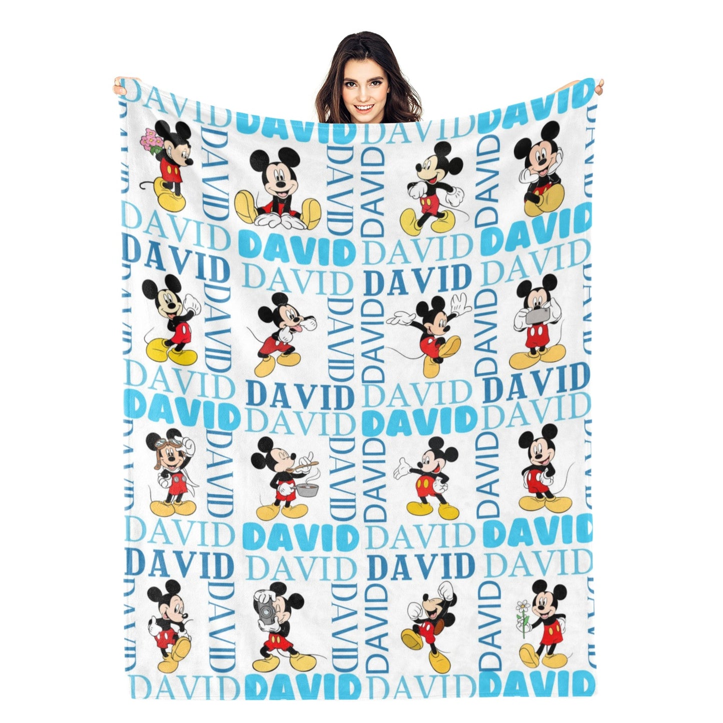 Personalized Cute Animals Children's Name Blankets - Gift for Kids