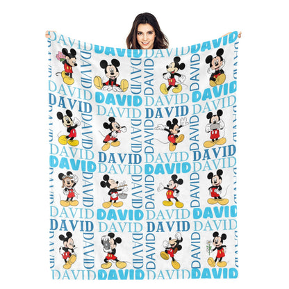 Personalized Cute Animals Children's Name Blankets - Gift for Kids