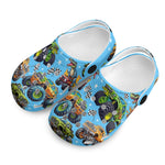 Custom Name Dinosaur Truck Kid's Slippers/Sandals