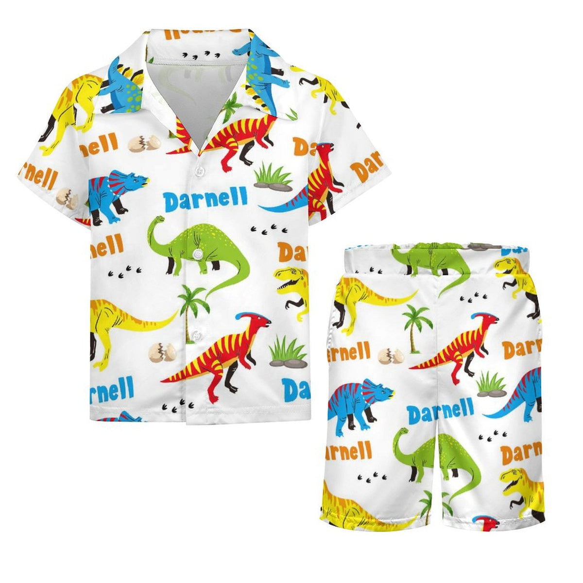 Custom Name Dinosaur Kid's Beach Set