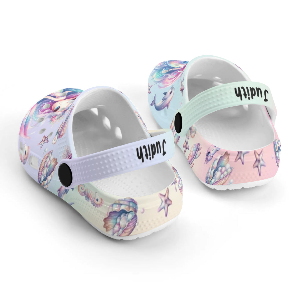 Custom Name Little Mermaid Kid's Slippers/Sandals