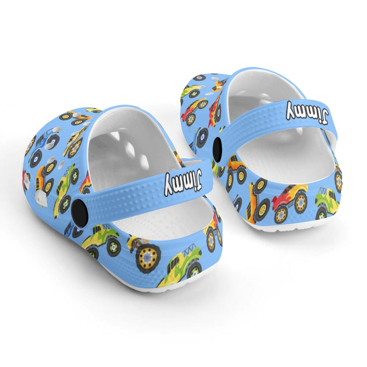 Custom Name Colorful Mountain Bike Kid's Slippers/Sandals