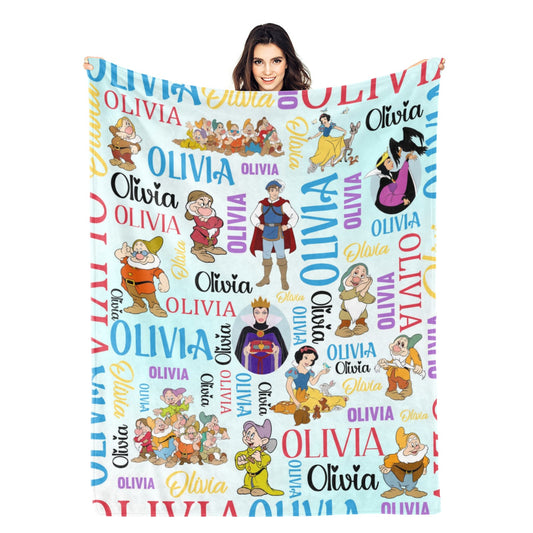 Personalized Name Girl Story Blanket - Gift for Kids