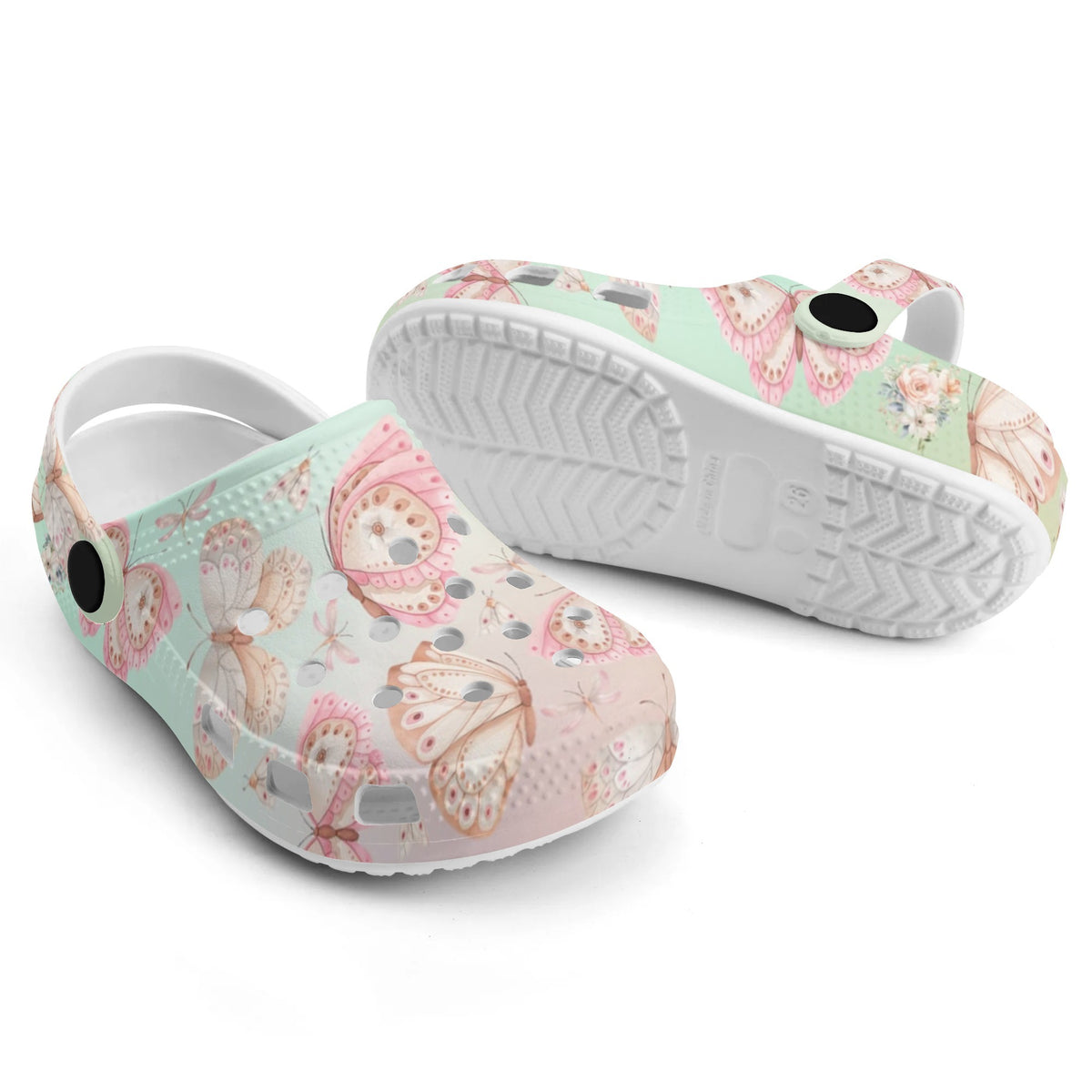 Custom Name Pink Butterfly Kid's Slippers/Sandals