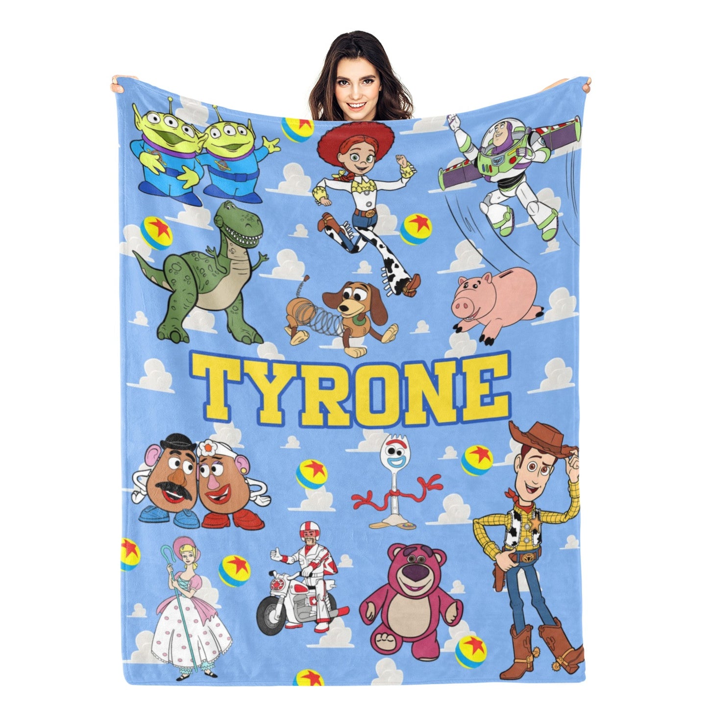 Personalized Toy Kids Name Blanket - Gifts for Kids