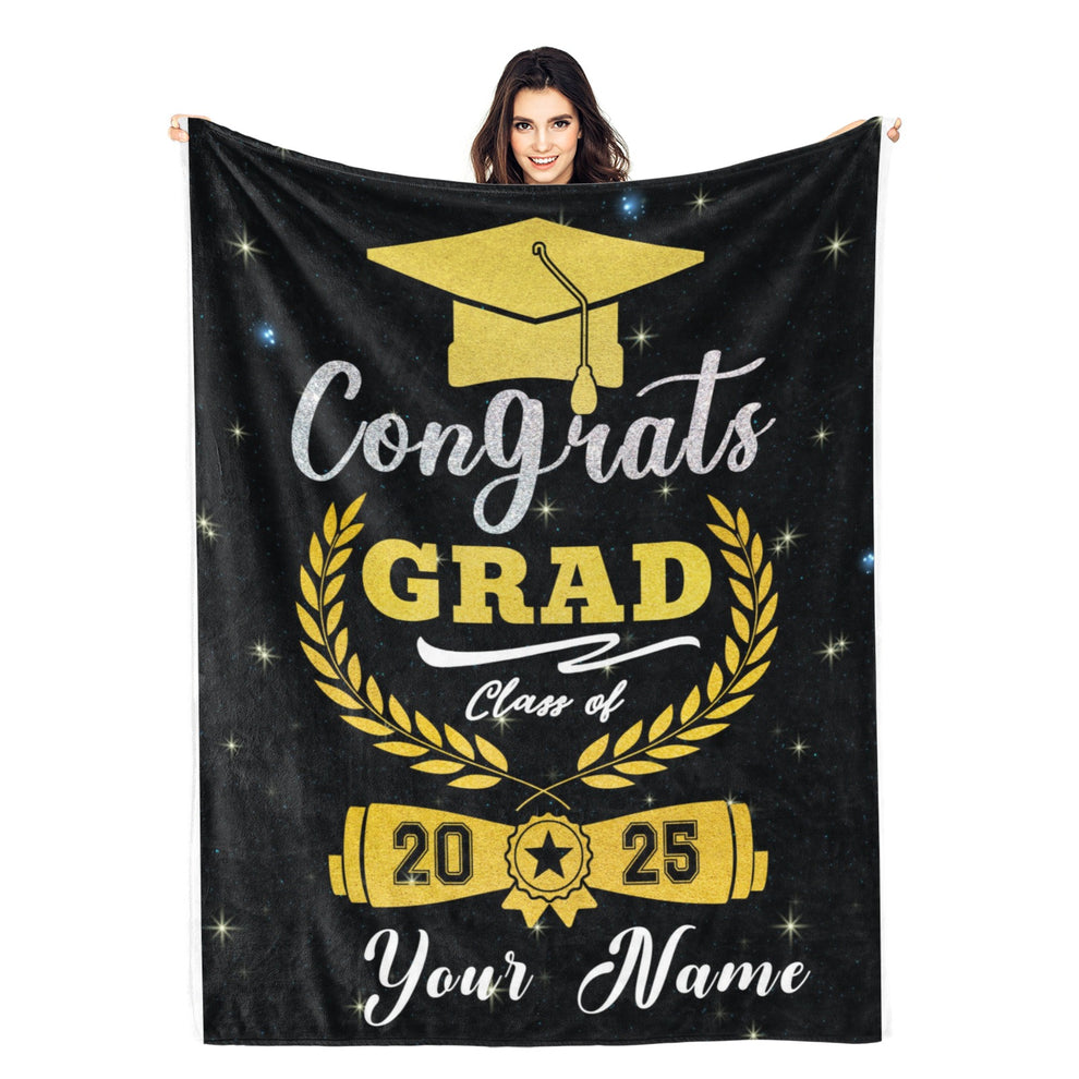 Personalized Class of 2025 Graduation Star Name Blanket Graduation G