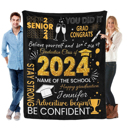 Personalized Graduation Party Decorative Gift Blankets - Graduation Gifts