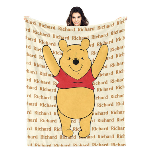 Personalized Funny Bears Name Blankets - Gift for Kids