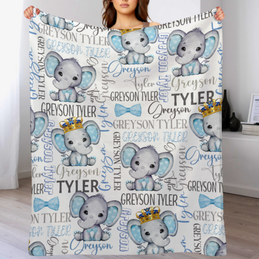Personalized Cute Animal Baby Blankets - Gift for Baby