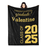 Personalized Class of 2025 Graduation Blanket - Graduation Gift