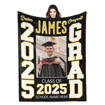 Personalized Class of 2025 Graduations Photo And Name Blankets - Graduation Gift