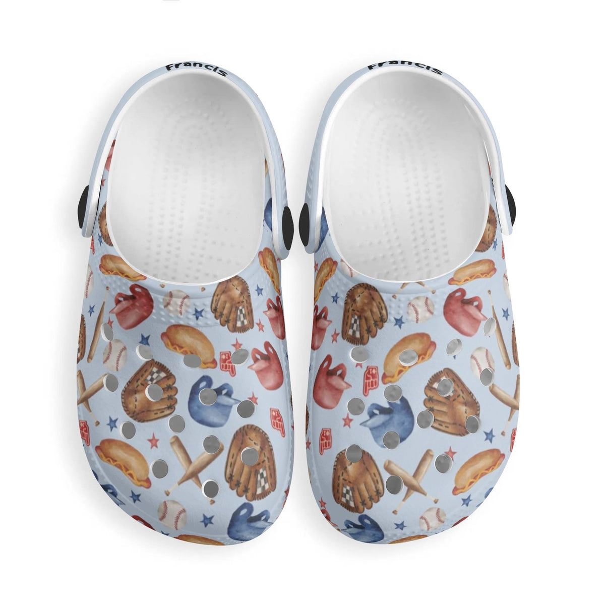 Custom Name Cute Baseball Kid's Slippers/Sandals