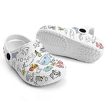 Custom Name Doodle Underwater World Kid's Slippers/Sandals