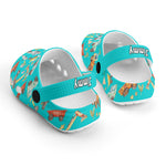 Custom Name Watercolor Construction Truck Kid's Slippers/Sandals