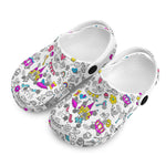 Custom Name Doodle Princess Party Kid's Slippers/Sandals