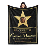 Personalized Class of 2025 Graduations Custom Star Name Blankets - Graduation Gift