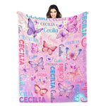 Personalized Magical butterfly Name Blanket - Gift for Kid