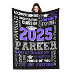 Personalized Class of 2025 Name Classic Graduation Blankets - Graduation Gifts