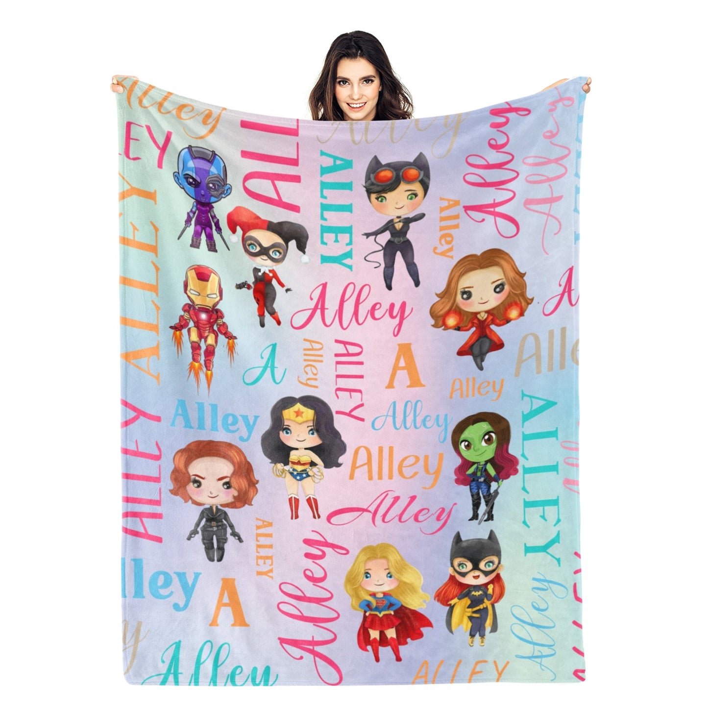 Personalized Girl's Name Blanket - Gift for Kids