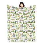 Personalized Custom Forest Animals Name Blankets - Gift for Kids