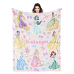 Personalized Princess Name Blankets - Gift for Kids