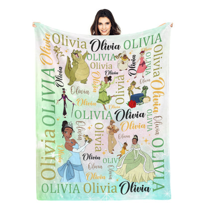 Personalized Cute Girls Name Blanket - Gifts for Kids