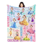 Personalized Photo And Name Girl Name Blanket - Gifts for Kids