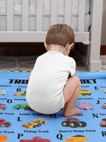 Personalized Cute Construction Truck Name Blankets - Gift for Kids