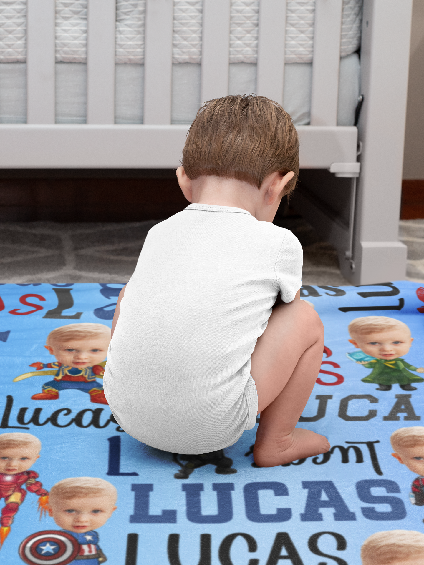 Personalized Custom Name And Photo Blankets - Gift for Kids