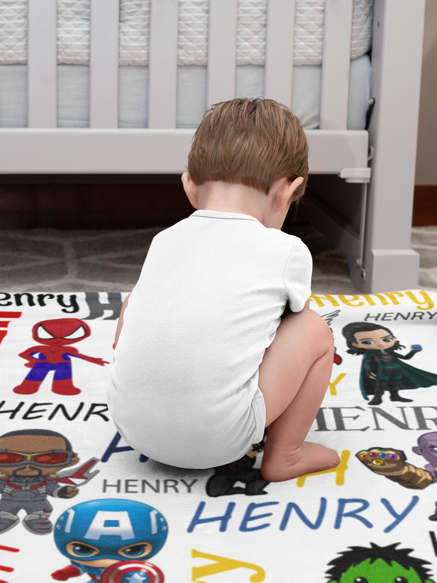 Personalized Cartoon Boy's Friends Name Blanket - Gift for Kids