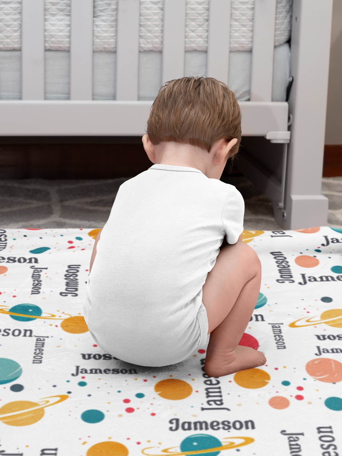 Personalized Custom Universe Baby Name Blankets - Gift for Baby