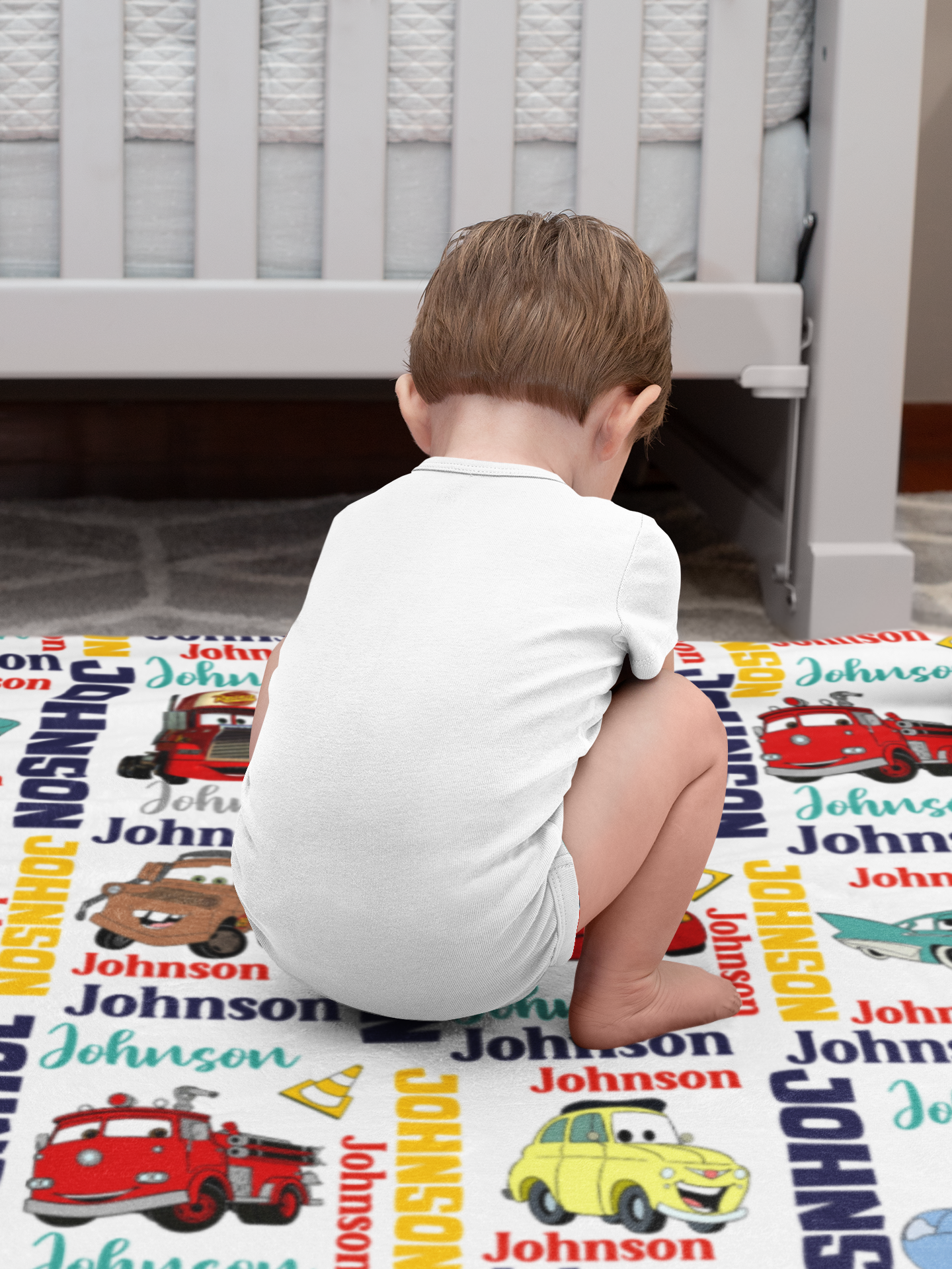 Personalized Car Name Blanket - Gift for Kids