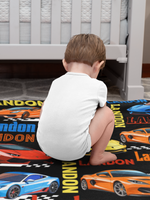 Personalized Race Car Boys Name Blankets - Gift for Kids