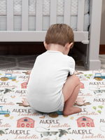 Personalized Farm Animals baby Name Blankets - Gift for Kids