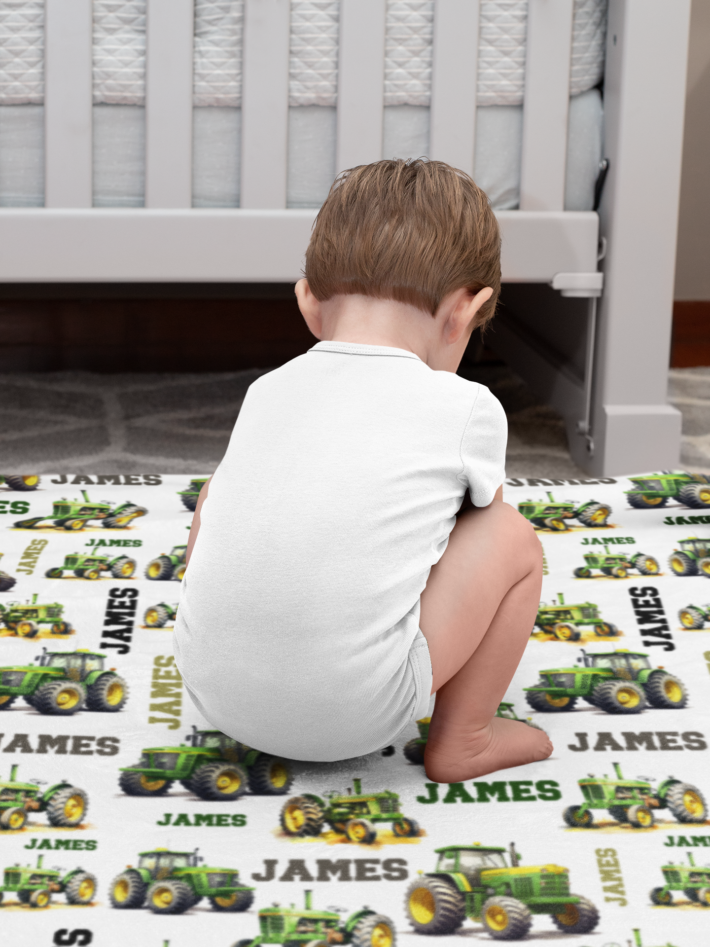 Personalized Custom Tractor Name Blankets - Gift for Kids