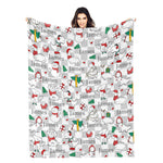 Personalized Christmas Dinosaur Name Blankets - Gift for Kids