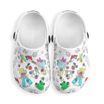 Custom Name Doodle Princess Garden Kid's Slippers/Sandals