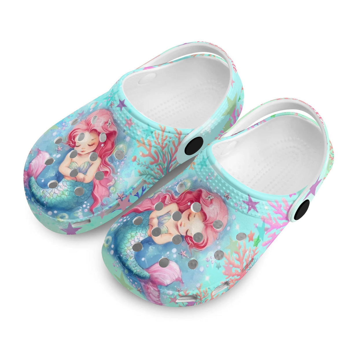 Custom Name Mermaid Princess Kid's Slippers/Sandals