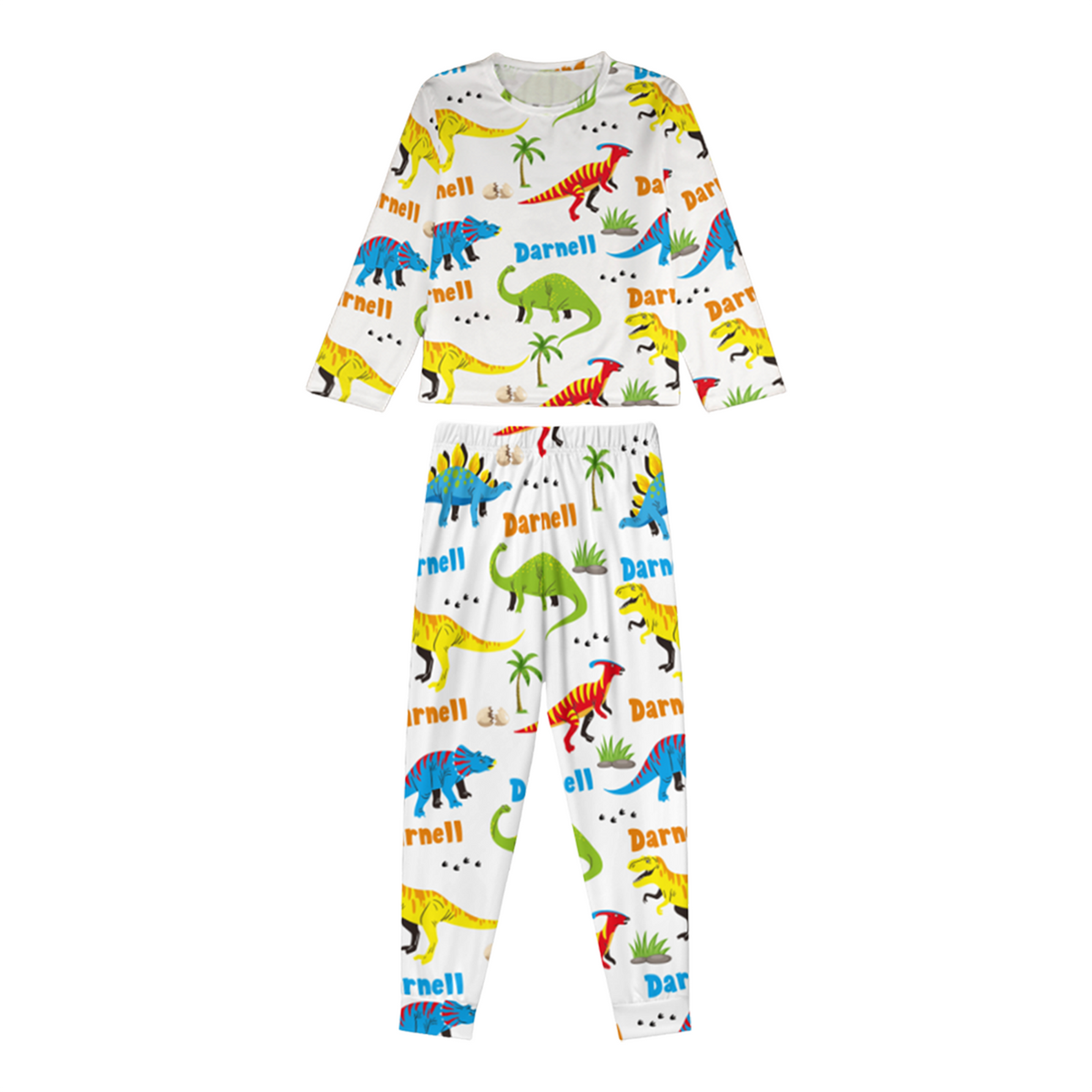 Custom Name Dinosaur Kid's Pajama Suit