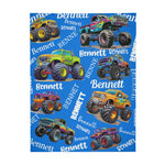 Personalized Monster Truck Blankets - Gifts for Kid