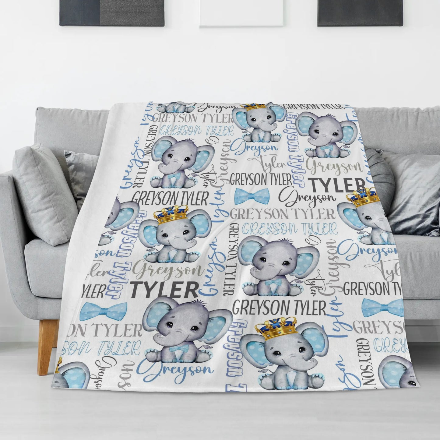 Personalized Cute Animal Baby Blankets - Gift for Baby