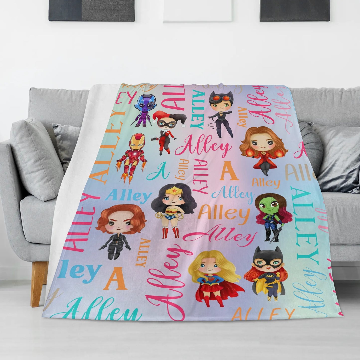 Personalized Girl's Name Blanket - Gift for Kids