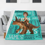 Custom Name Blanket For Kids, Grandkids - Personalized Photo