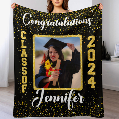 Personalized Custom Photo Blankets - Graduation Gifts
