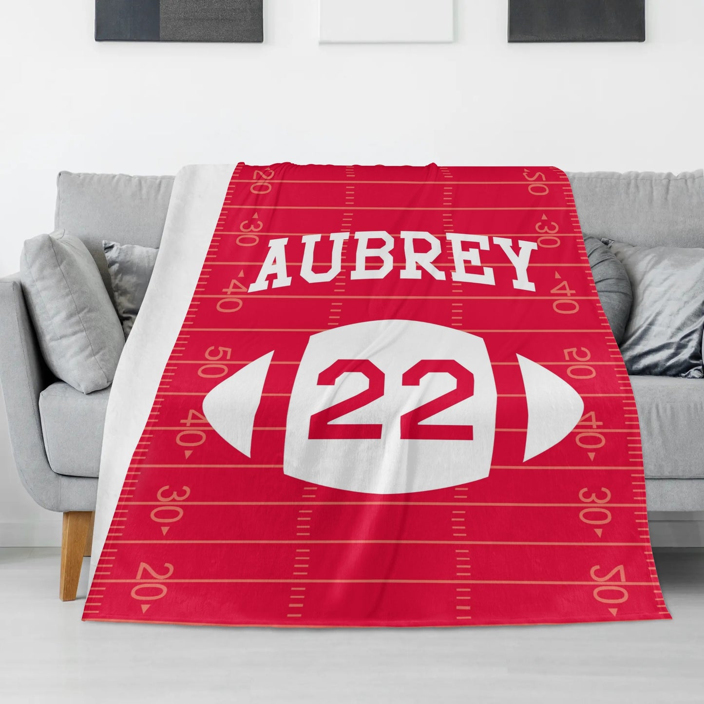 Personalized Custom Sport Name Blanket - Gift for Kids