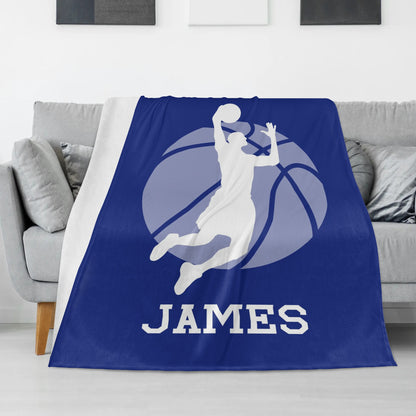 Personalized Basketball Name Blanket - Gift for Kids