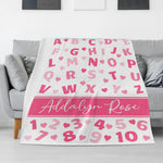 Personalized Alphabet Name Blankets - Gift for Kids